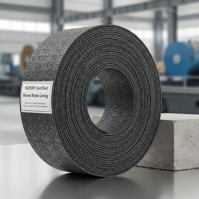 Matériau de freinage durable certifié ISO9001 largeur de doublure de freinage tissée 100 mm adapté aux applications de freinage de véhicules lourds